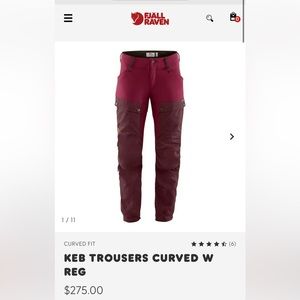Fjallraven KEB TROUSERS CURVED W REG